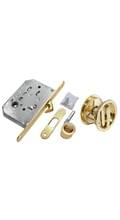 Комплект для раздвижных дверей Morelli MHS-1 WC SG (ручки, сантехническая защелка), матовое золото